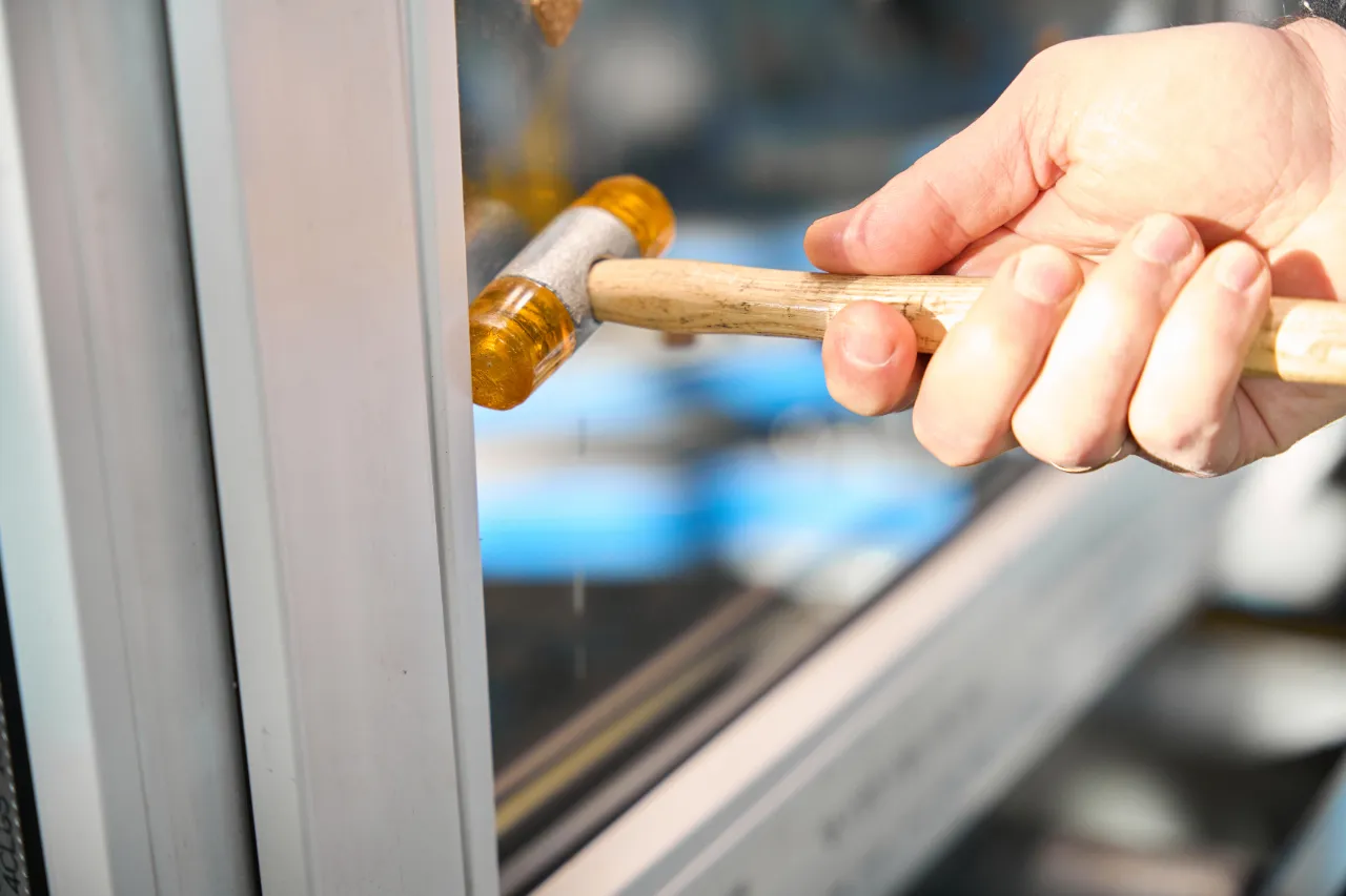 Metal frame repair during handyman service in New York