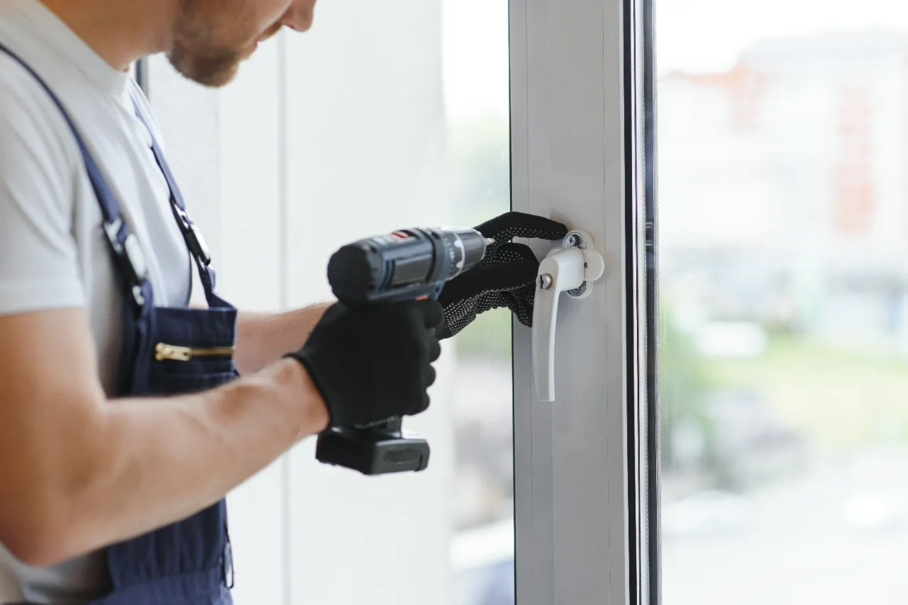 Window handle installation in a New York building