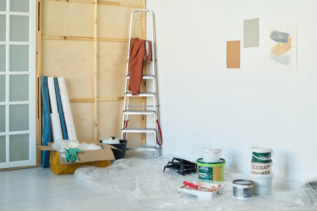 Preparation for drywall and painting work in New York