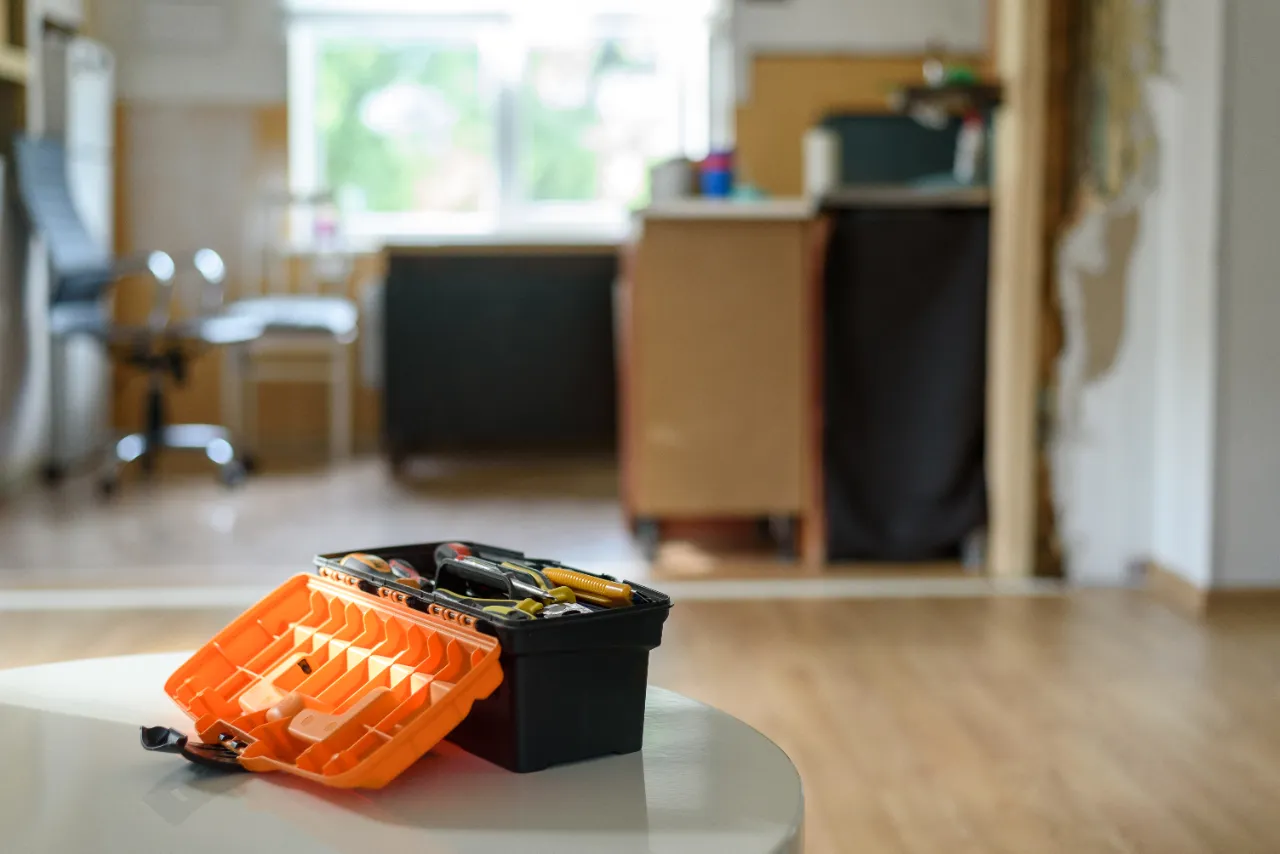 Maintenance tools ready for property repair visit