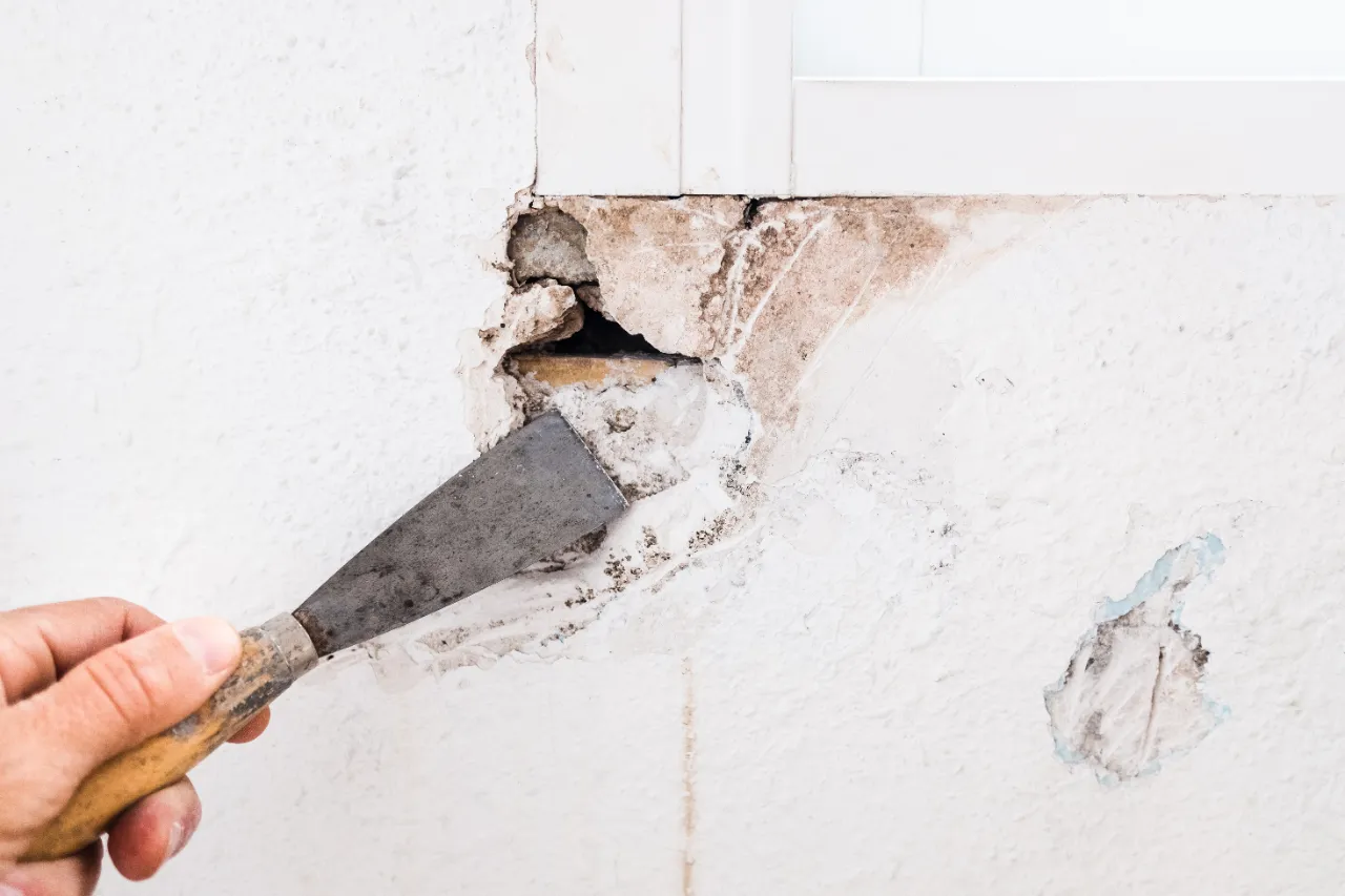 Drywall damage repair in a New York home